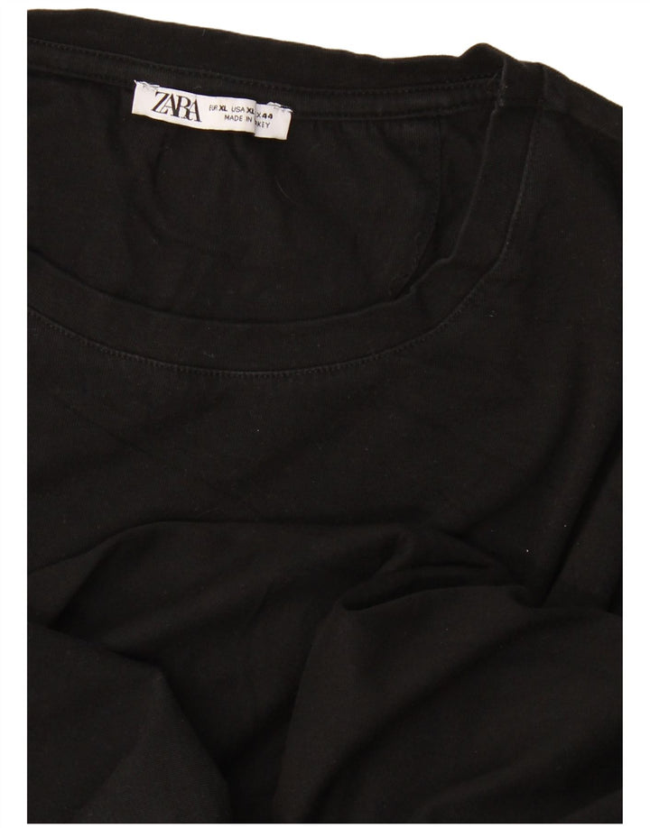 Zara Mens Top Long Sleeve XL Black