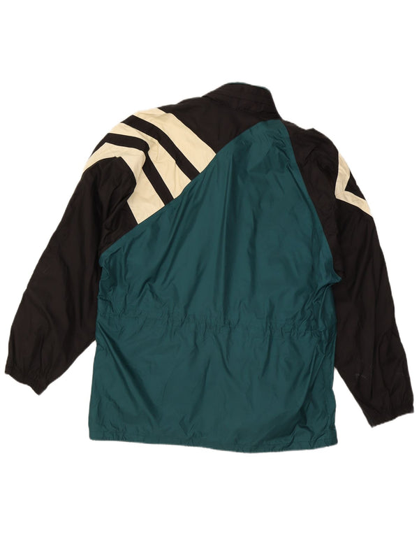 Adidas Mens Loose Fit Tracksuit Top Jacket UK 36/38 Small Green Colourblock
