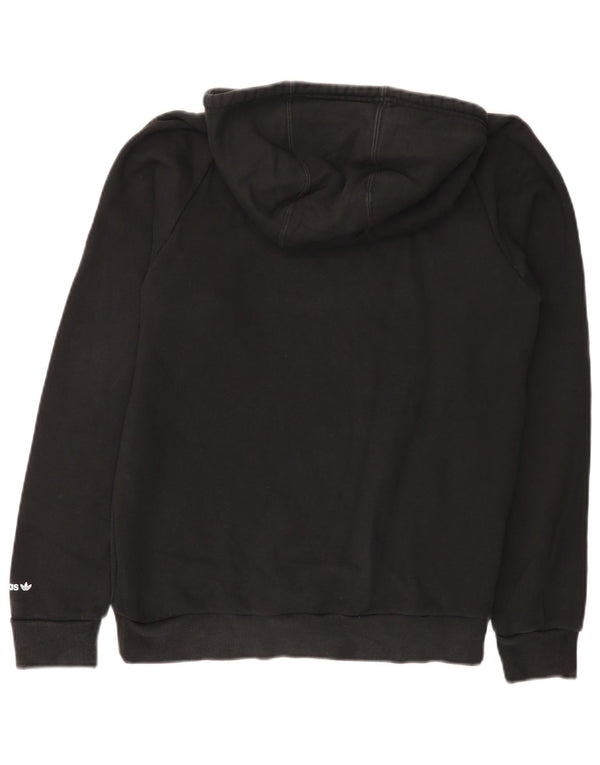 Adidas Mens Graphic Hoodie Jumper XS Black Cotton