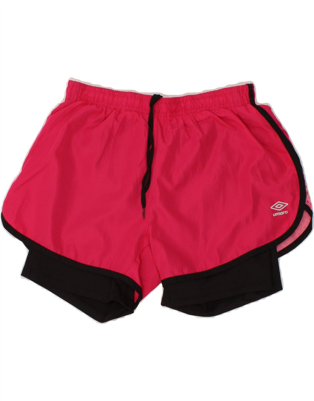 UMBRO Womens Sport Shorts UK 8 Small Pink Colourblock Polyester Vintage Umbro and Second-Hand Umbro from Messina Hembry 