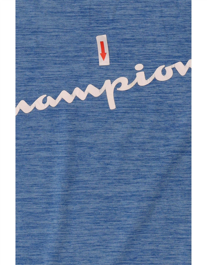 Champion Boys Graphic T-Shirt Top 10-11 Years Blue Flecked Polyester