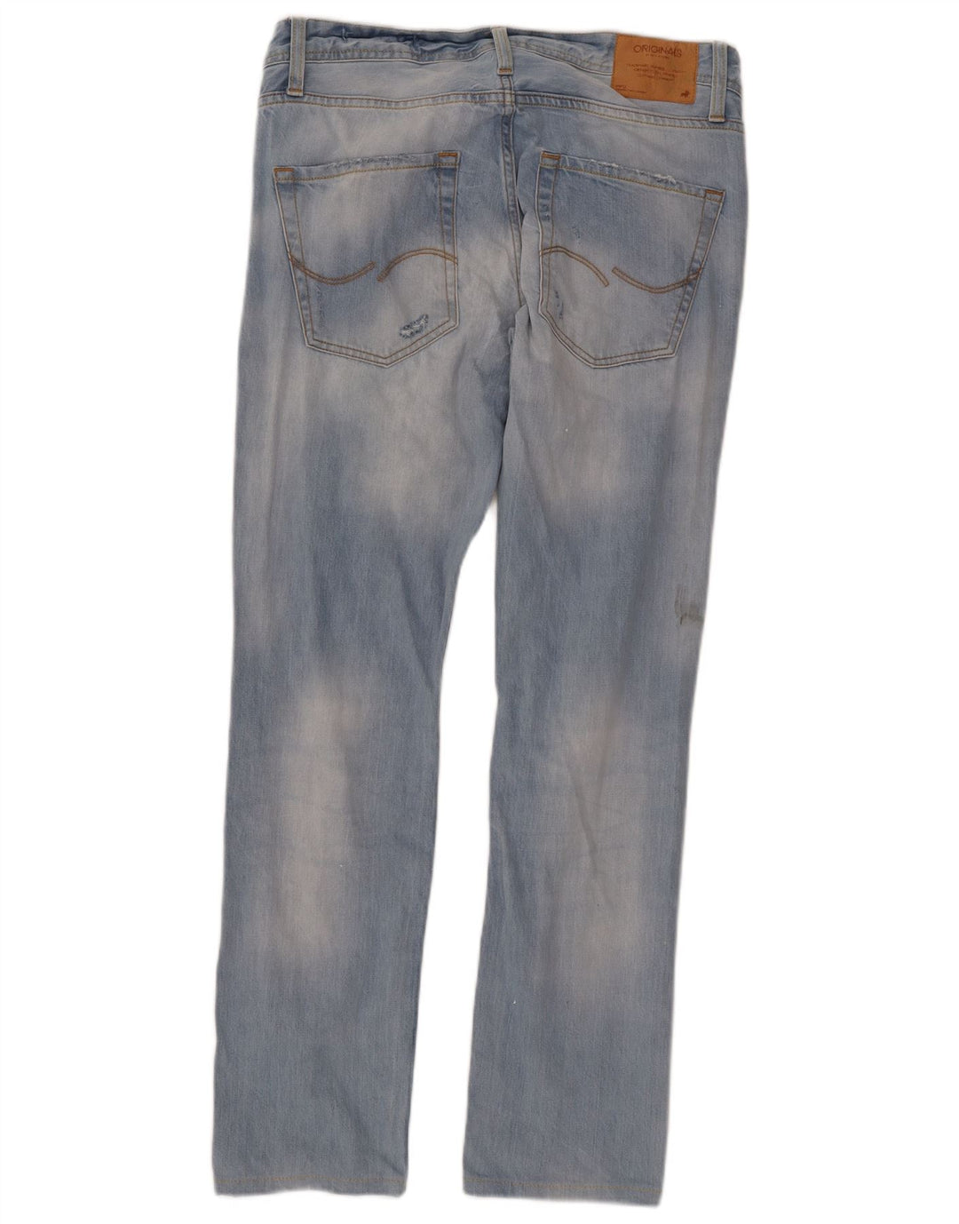Jack & Jones Mens Tim Distressed Slim Jeans W34 L31 Blue