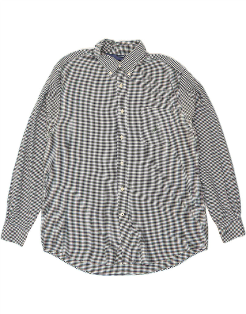 NAUTICA Mens Shirt XL Green Check Cotton | Vintage Nautica | Thrift | Second-Hand Nautica | Used Clothing | Messina Hembry 