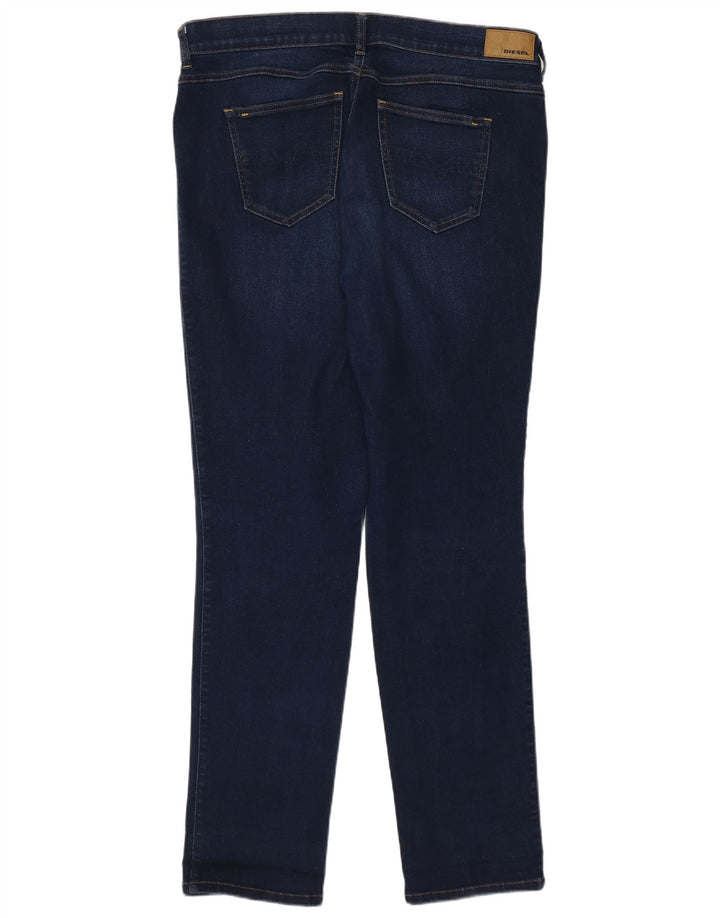 Diesel Womens D-Sandy Regular Straight Jeans W34 L34 Navy Blue Cotton