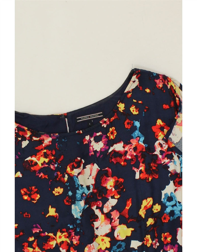 TOMMY HILFIGER Womens A-Line Dress US 6 Medium Multicoloured Floral Vintage Tommy Hilfiger and Second-Hand Tommy Hilfiger from Messina Hembry 