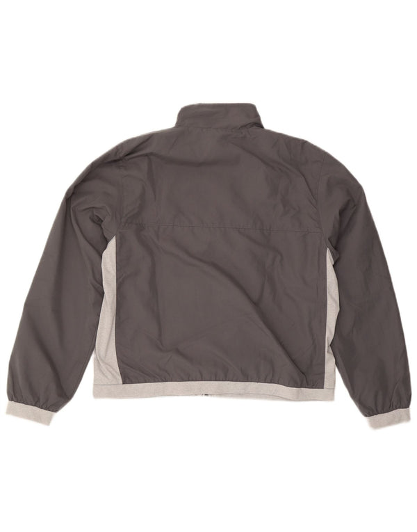 Reebok Womens Tracksuit Top Jacket UK 14 Large Grey Colourblock Polyester