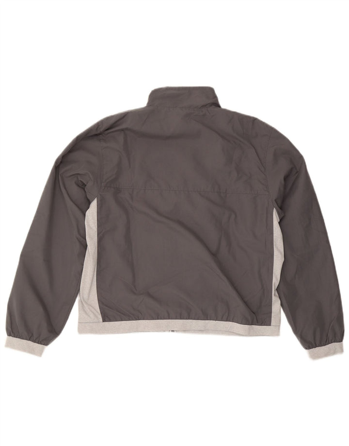 Reebok Womens Tracksuit Top Jacket UK 14 Large Grey Colourblock Polyester