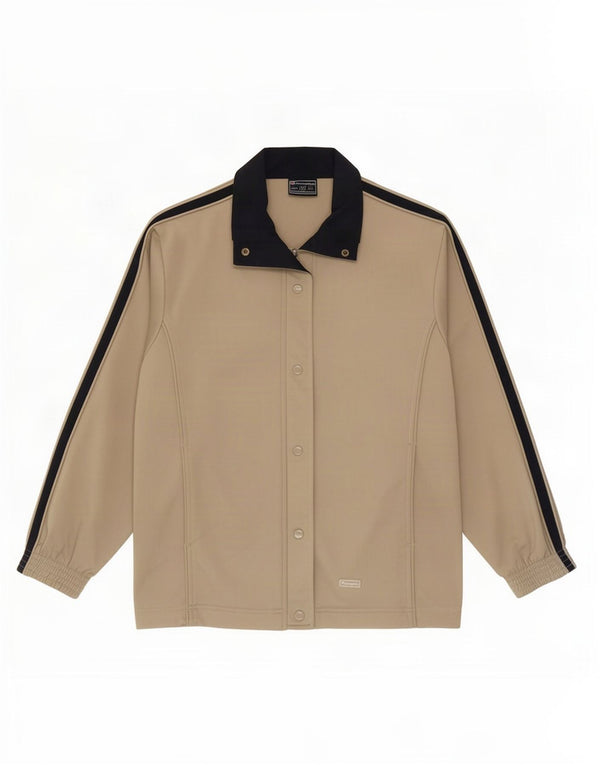Champion Womens Tracksuit Top Jacket UK 14 Medium Beige Colourblock