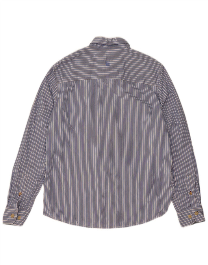 Fat Face Mens Shirt Medium Blue Striped Cotton