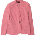 Zara Womens 1 Button Blazer Jacket EU 38 Small Pink Polyester