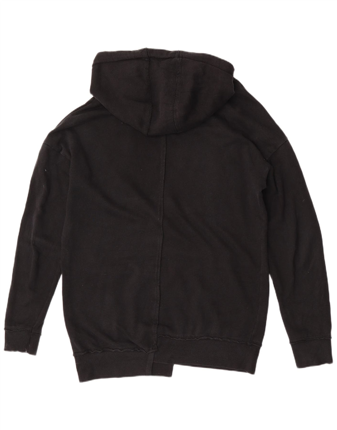 Zara Mens Hoodie Jumper Large Black Cotton