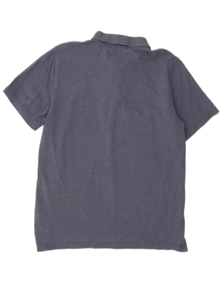 CREW CLOTHING Mens Polo Shirt Large Navy Blue Cotton