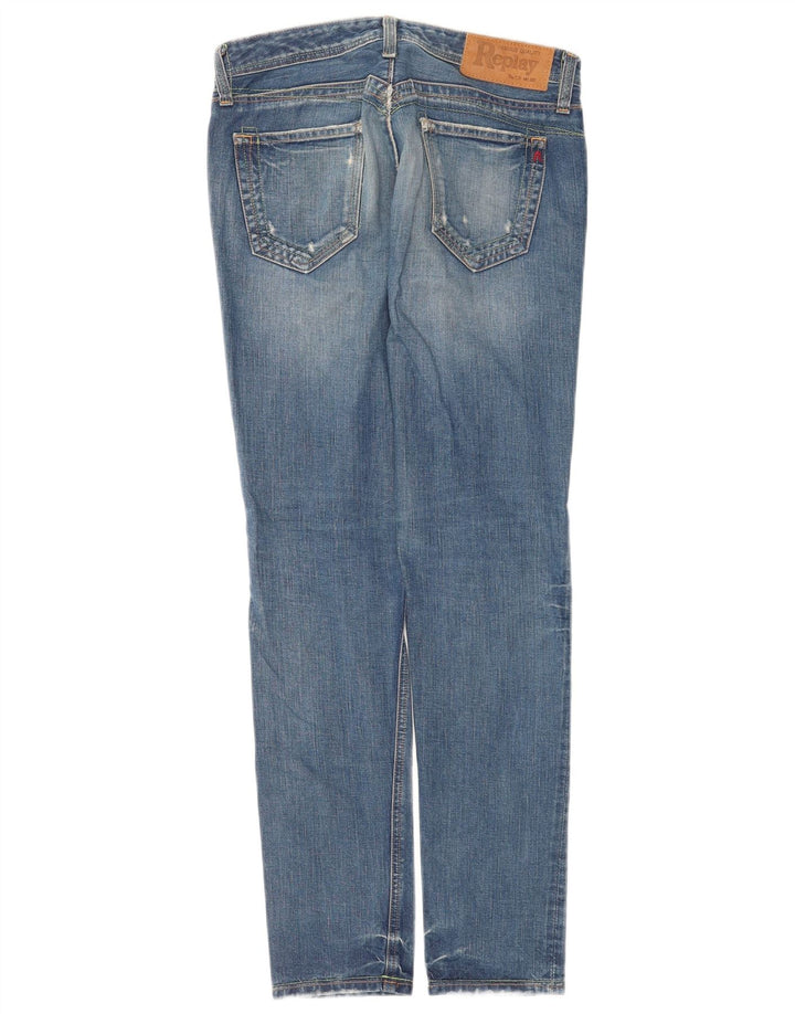 Replay Womens Slim Jeans W26 L30 Blue Cotton