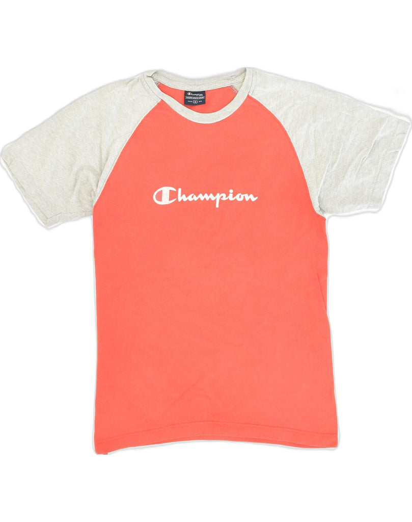 CHAMPION Mens Graphic T-Shirt Top Medium Red Cotton | Vintage Champion | Thrift | Second-Hand Champion | Used Clothing | Messina Hembry 