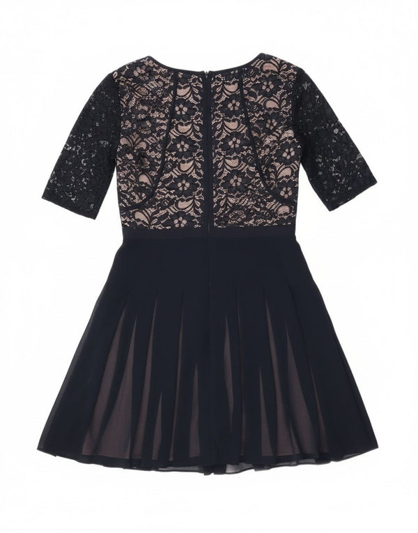 Coast Womens Lace A-Line Dress UK 8 Small Navy Blue Polyamide