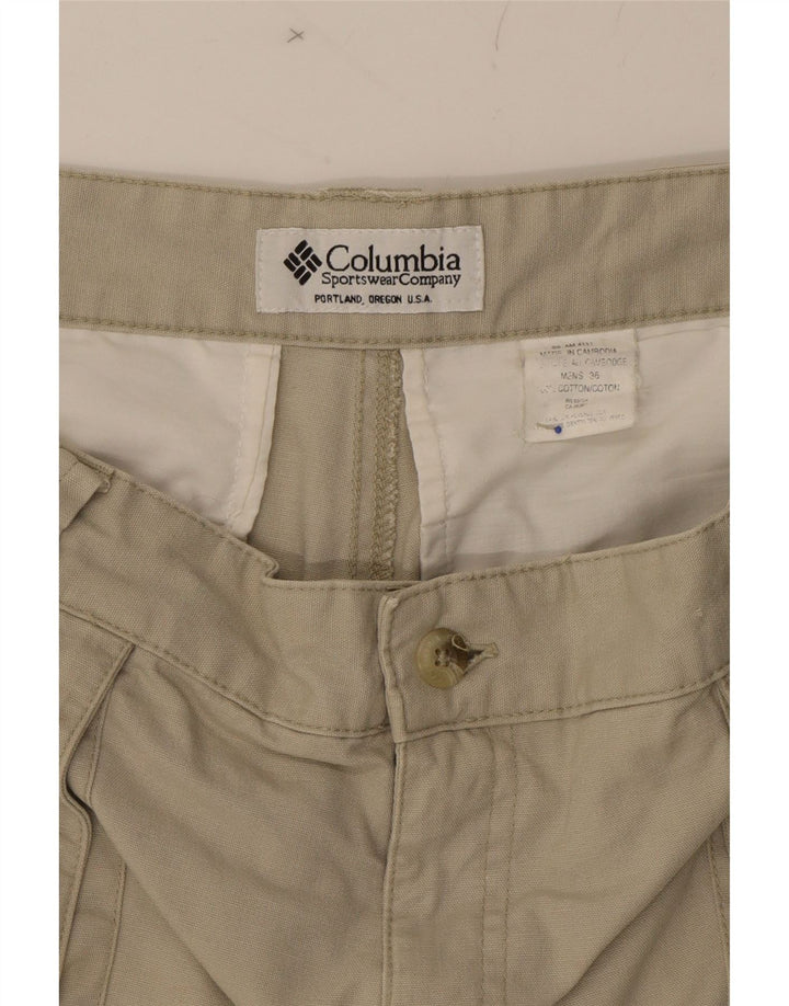 COLUMBIA Mens Cargo Shorts W36 Large  Beige Cotton Vintage Columbia and Second-Hand Columbia from Messina Hembry 