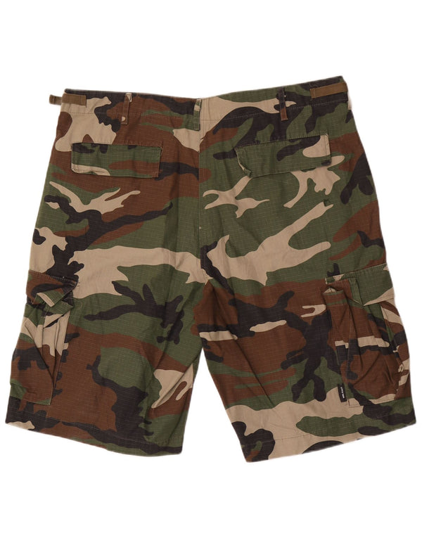 Mil-Tec Mens Cargo Shorts XL W40  Khaki Camouflage Cotton