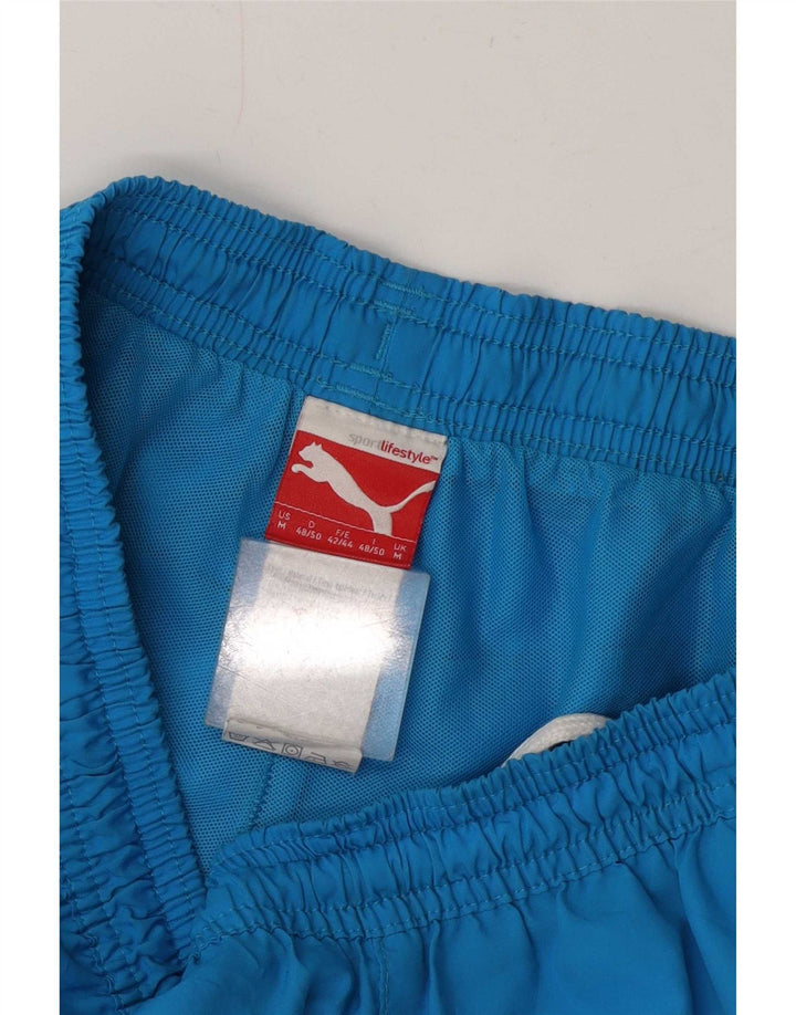 Puma Mens Graphic Sport Shorts Medium Blue Polyester