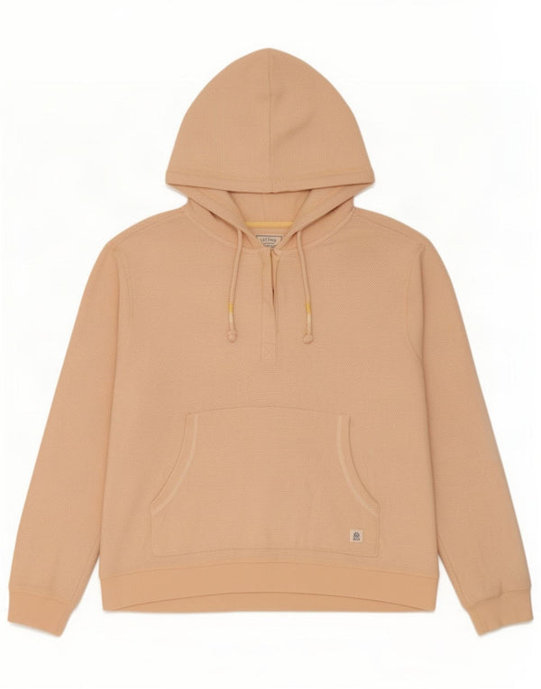 Fat Face Womens Oversized Hoodie Jumper UK 16 Large Beige Cotton