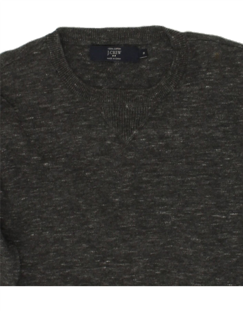 J. CREW Mens Crew Neck Jumper Sweater Medium Grey Flecked Cotton | Vintage J. Crew | Thrift | Second-Hand J. Crew | Used Clothing | Messina Hembry 