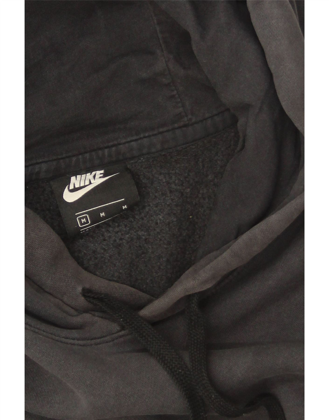 Nike Womens Oversized Hoodie Jumper UK 14 Medium Black Cotton