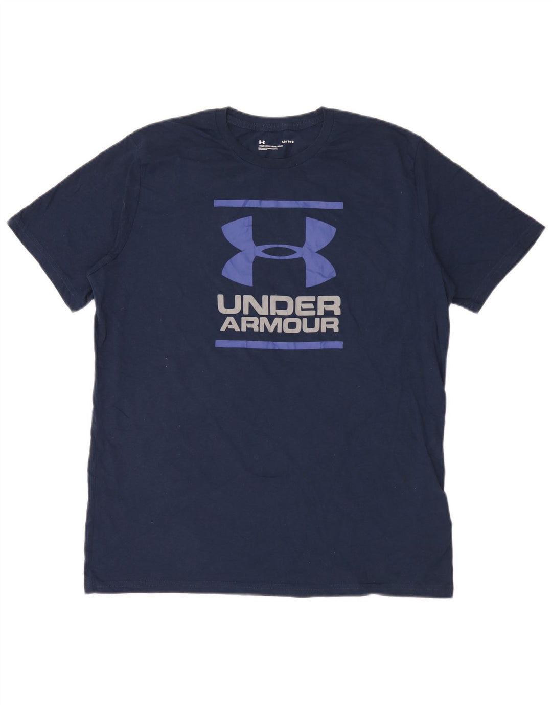 Under Armour Mens Graphic T-Shirt Top Large Navy Blue Cotton