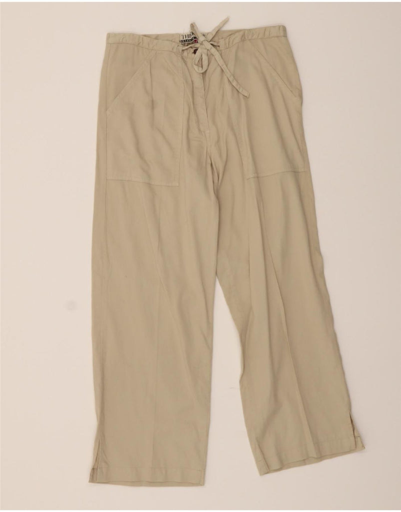 THINK PINK Mens Straight Casual Trousers W34 L27 Beige Cotton Vintage Think Pink and Second-Hand Think Pink from Messina Hembry 