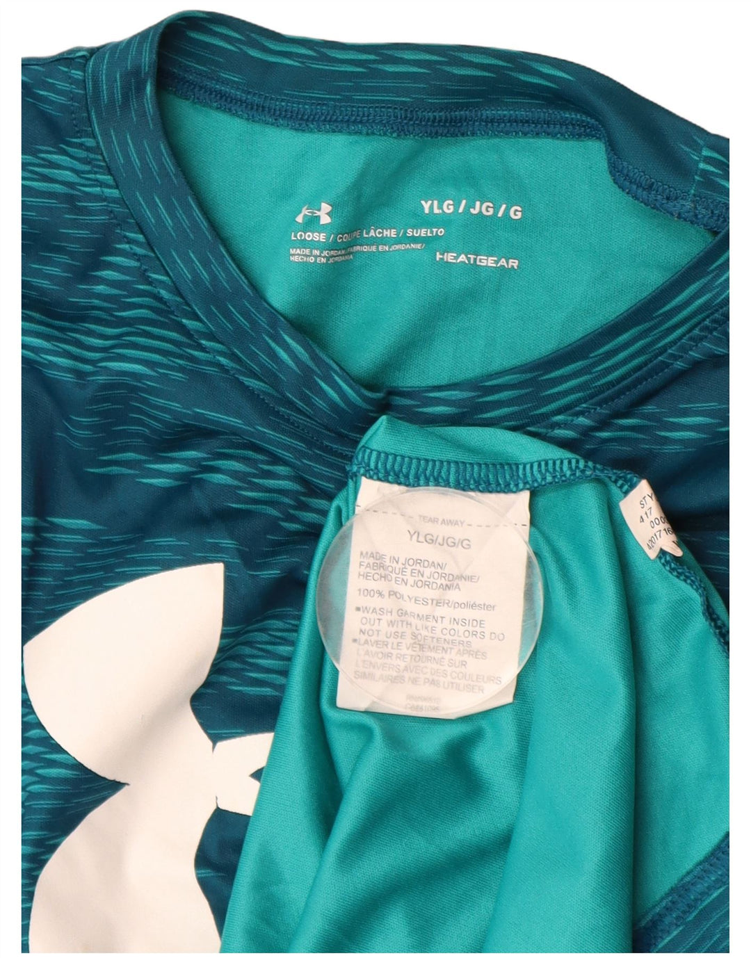 UNDER ARMOUR Boys Heat Gear Graphic T-Shirt Top 11-12 Years Large  Blue