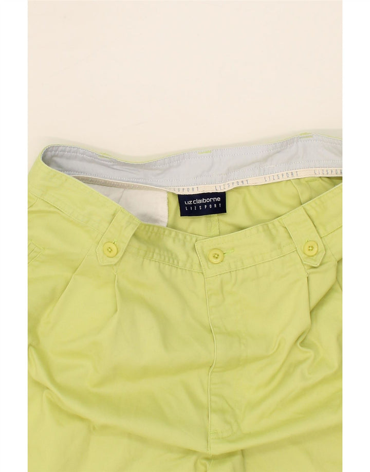 LIZ CLAIBORNE Womens Pegged Casual Shorts W32 Medium Yellow Vintage Liz Claiborne and Second-Hand Liz Claiborne from Messina Hembry 