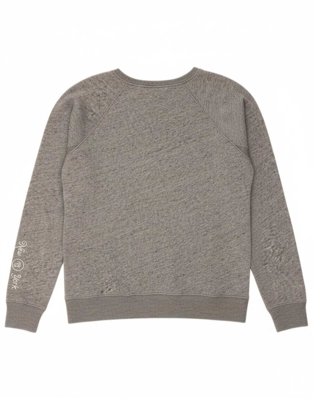 ABERCROMBIE & FITCH Womens Graphic Sweatshirt Jumper UK 14 Medium Grey