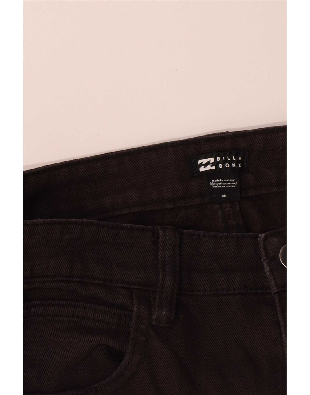 Billabong Womens Straight Jeans W28 L28 Black Cotton