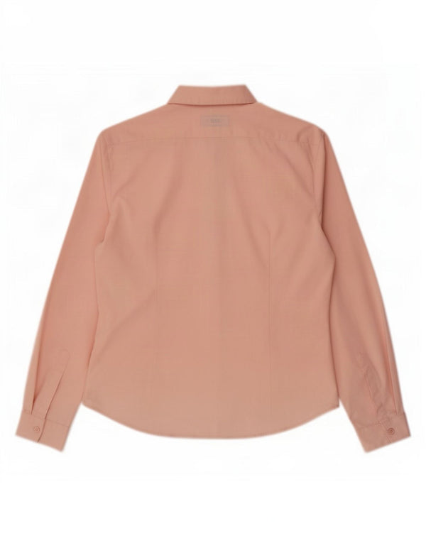 Marks & Spencer Womens Shirt UK 12 Medium Pink Cotton