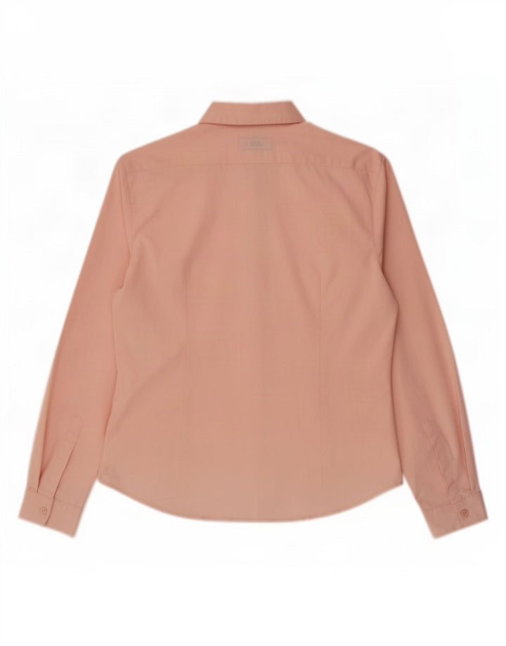 Marks & Spencer Womens Shirt UK 12 Medium Pink Cotton