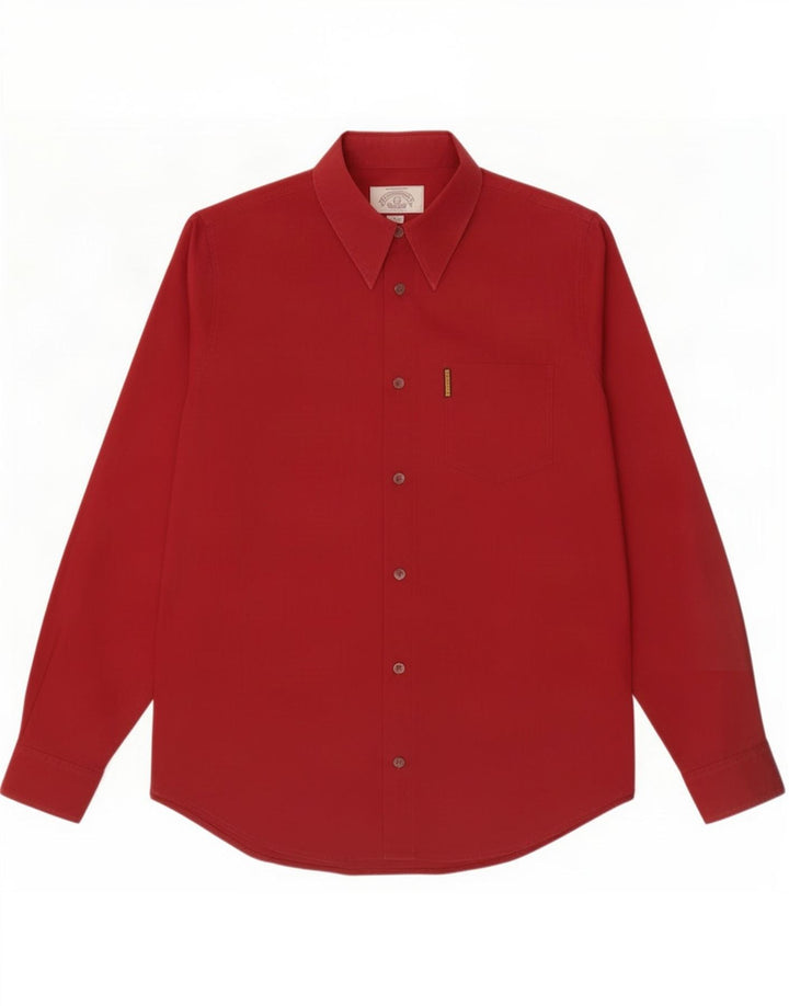 Armani Jeans Mens Shirt Large Red Cotton