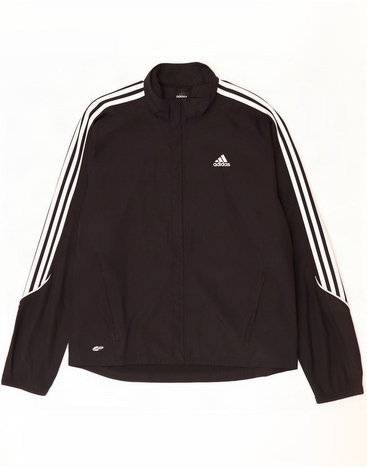Adidas Mens Clima Proof Tracksuit Top Jacket Large Black Polyester