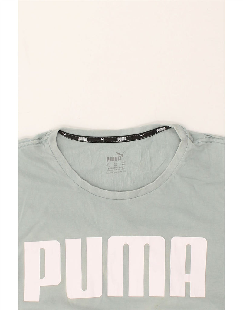 PUMA Mens Graphic T-Shirt Top 2XL Grey | Vintage Puma | Thrift | Second-Hand Puma | Used Clothing | Messina Hembry 