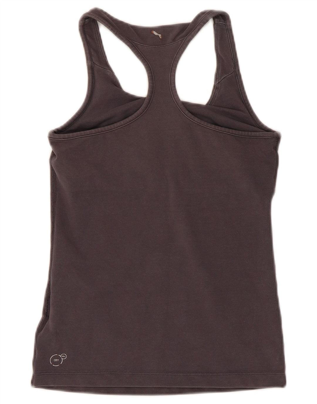 Puma Womens Graphic Vest Top UK 4 XS Grey Cotton