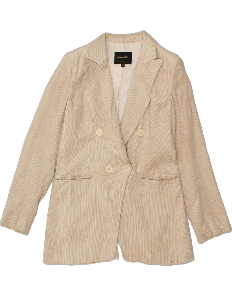 MASSIMO DUTTI Womens Double Breasted Blazer Jacket EU 38 Small Beige | Vintage Massimo Dutti | Thrift | Second-Hand Massimo Dutti | Used Clothing | Messina Hembry 