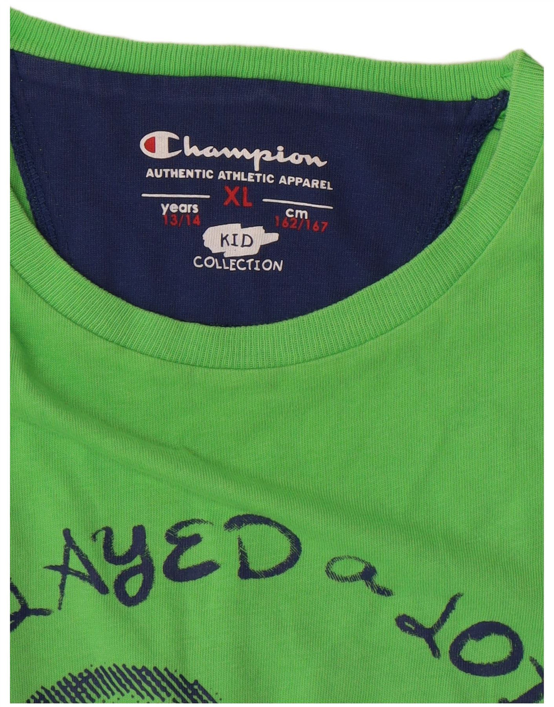 Champion Boys Graphic T-Shirt Top 13-14 Years XL Green