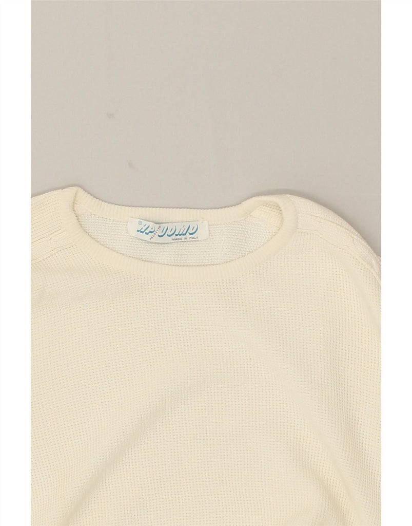 VINTAGE Womens Crew Neck Jumper Sweater UK 20 2XL White | Vintage Vintage | Thrift | Second-Hand Vintage | Used Clothing | Messina Hembry 