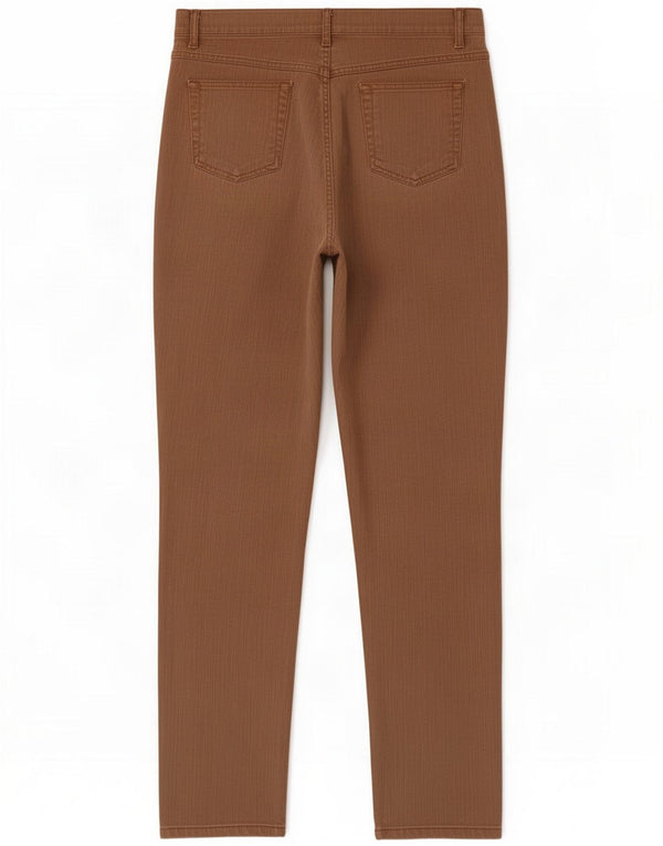 Marks & Spencer Womens Straight Jeans UK 20 2XL W38 L31 Brown Cotton