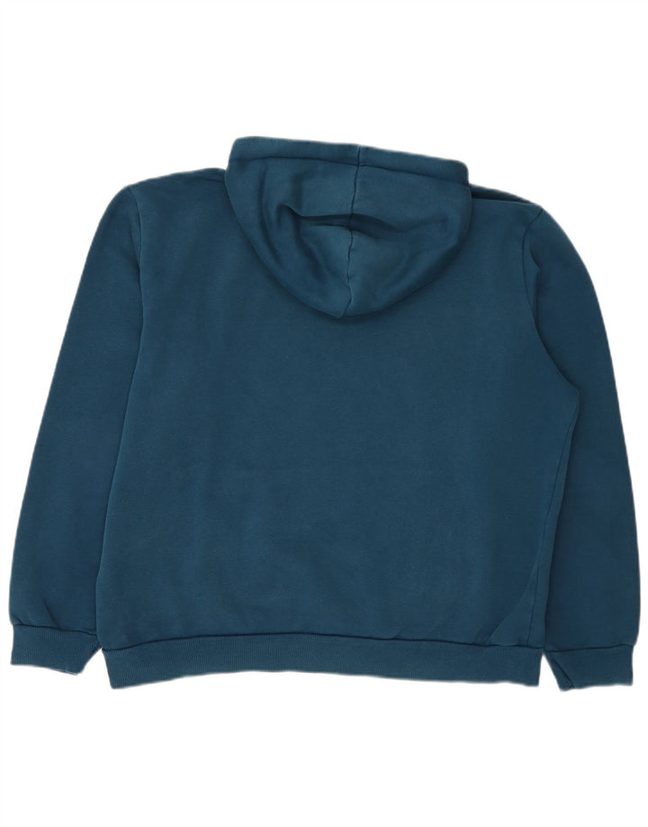 Puma Mens Graphic Hoodie Jumper Large Blue Cotton