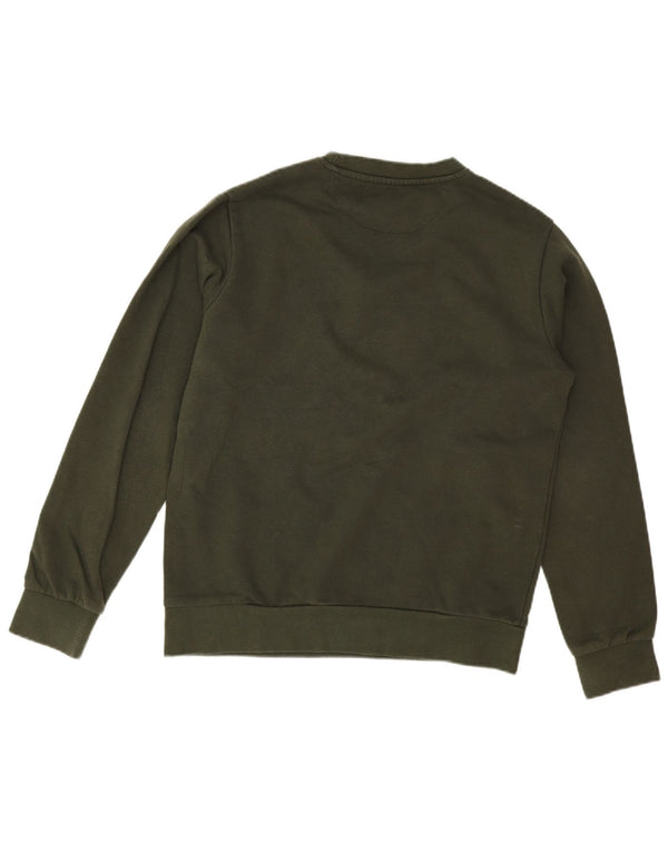 Vintage Boys Graphic Sweatshirt Jumper 13-14 Years Khaki Cotton