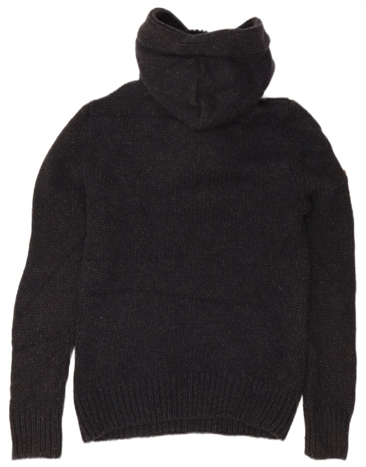 Superdry Mens Hooded Jumper Sweater Medium Navy Blue Acrylic