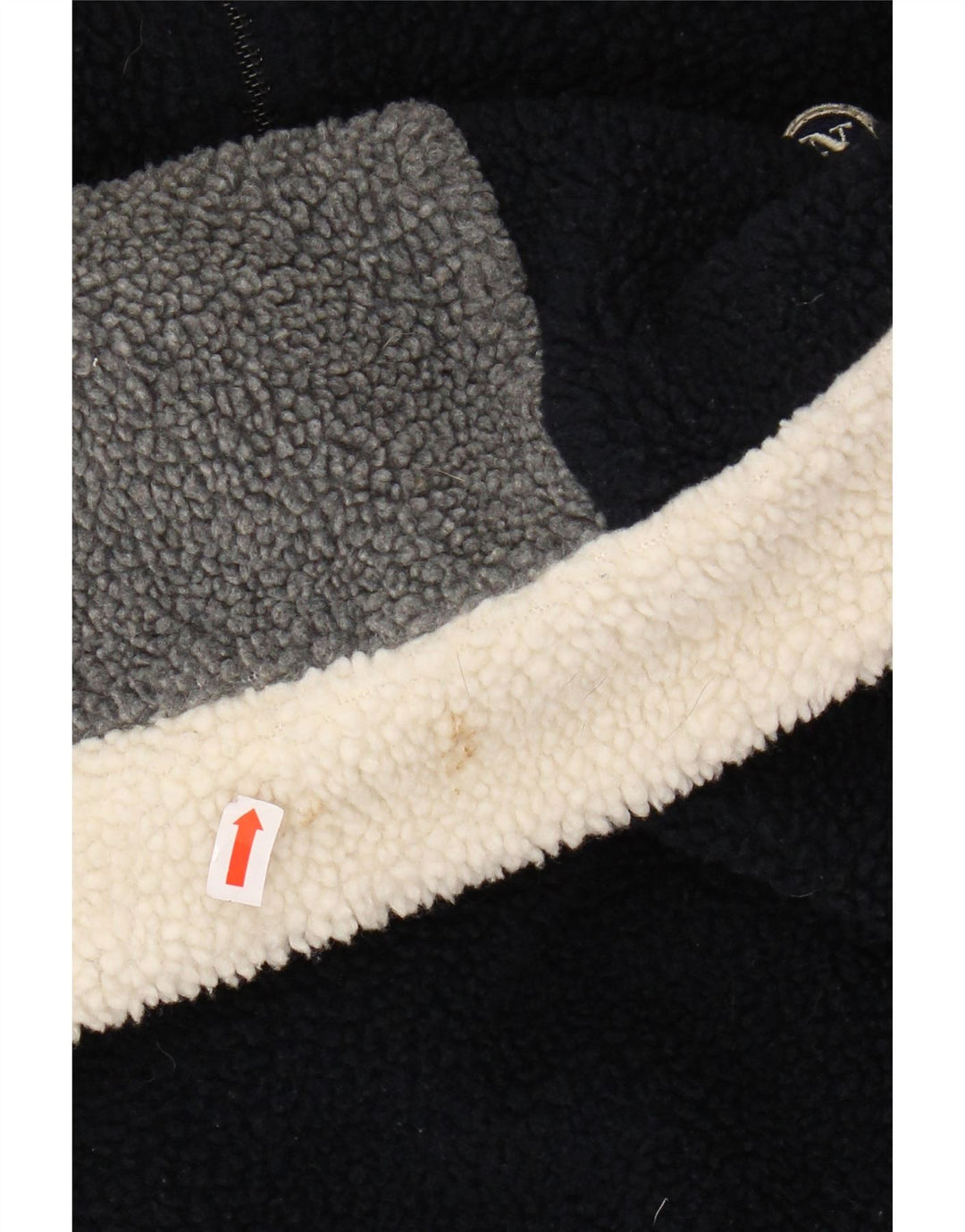 NORTH SAILS Mens Graphic Zip Neck Fleece Jumper XL Navy Blue Colourblock