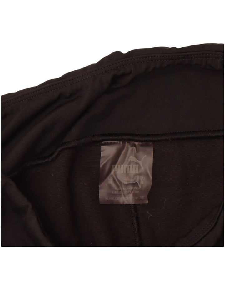 PUMA Womens Fleece Tracksuit Trousers Joggers UK 12 Medium  Black