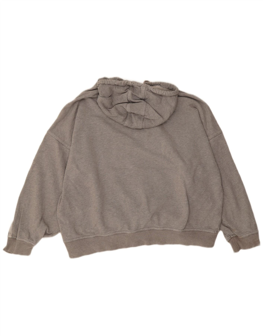 Adidas Womens Oversized Hoodie Jumper UK 14 Medium Grey Cotton