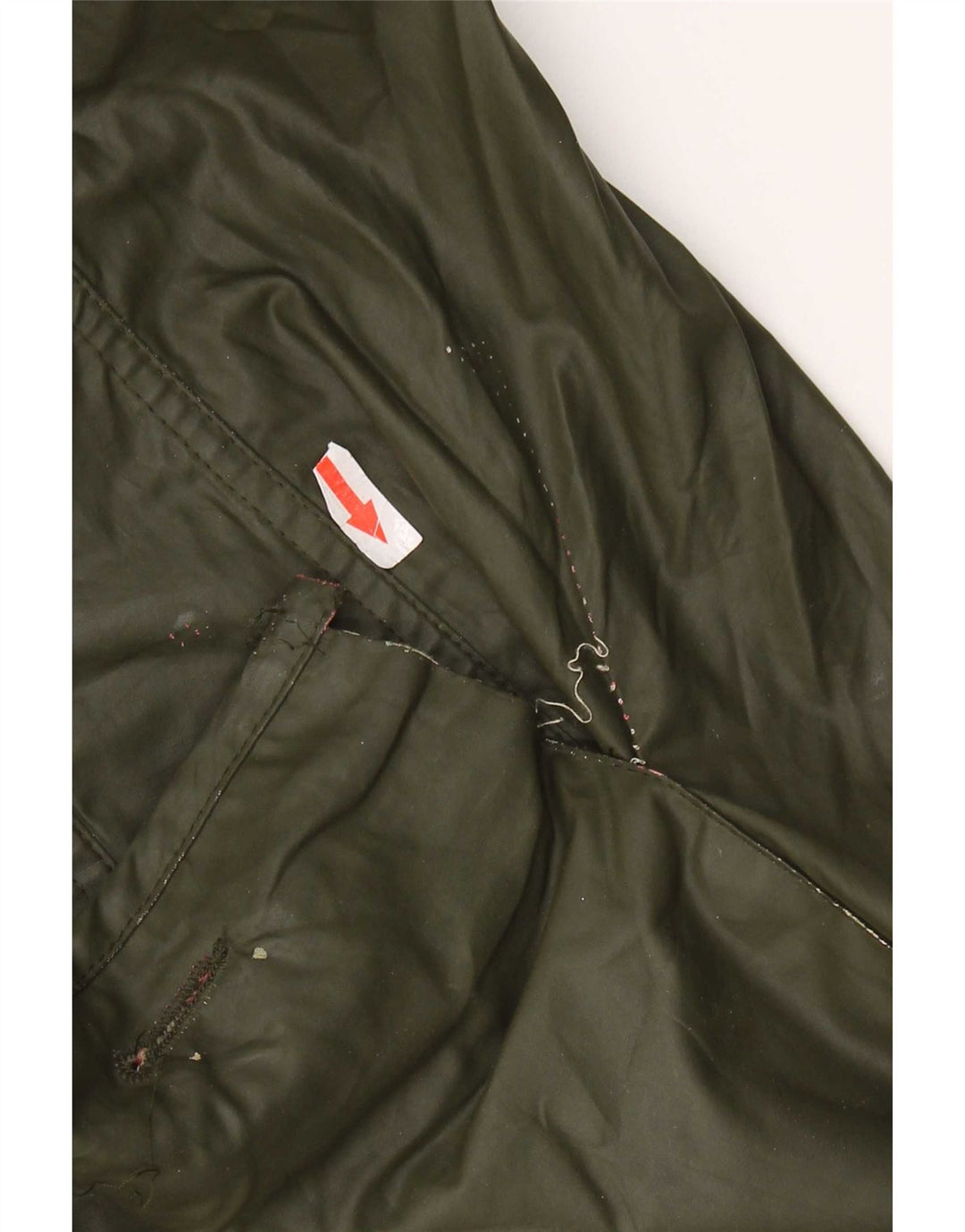 Barbour Womens Waxed Cotton Jacket UK 10 Small Khaki