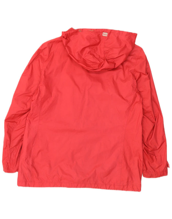 Gas Womens Hooded Rain Jacket UK 16 Large Pink Polyester