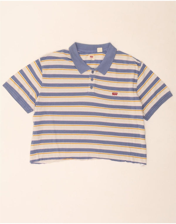Levi's Mens Polo Shirt 2XL Blue Striped